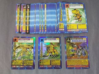 1999 Bandai Digimon Collectible Card Game Starter Set Of 62 Cards