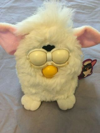 Furby With Tag - Model 70 - 800 - White - 1998