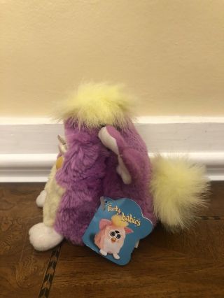 1999 Tiger Electronics FURBY BABIES PURPLE AND Yellow w/Tag 70 - 940 Needs Fixed 2