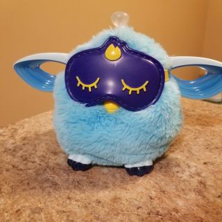 2016 Hasbro Teal Blue Furby Connect Interactive Toy Bluetooth Phone,  Sleep Mask