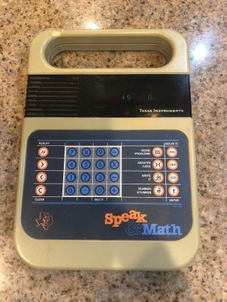 Vintage 1978 Speak And Math Texas Instruments Educational Toy Tested/working