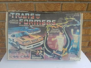 Tyco 6211 Transformer Electric Racing Set 1985 Nite Glow Not Complete
