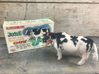 Vintage Josie The Cow Rosko Toy Battery Operated Toy Tin Toy