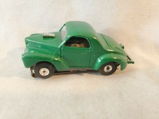 Nm Aurora T - Jet Green Willys Gasser Ho Scale Slot Car From 1969 No Res