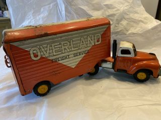 1950’s Japan ‘overland Freight Service’ Friction Tin Litho Truck