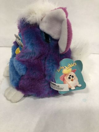 1999 Tiger Electronics FURBY BABIES PURPLE AND BLUE w/Tag 70 - 940 Needs Fixed 2