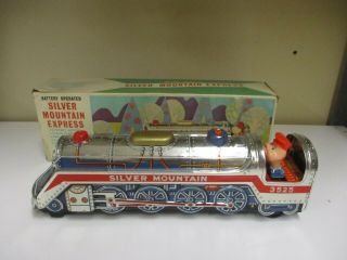 Silver Mountain Express Tin Train Mystery Action Battery Operated 1969