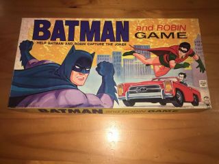 Vintage 1965 Habro Batman And Robin Capture Joker Board Game Complete