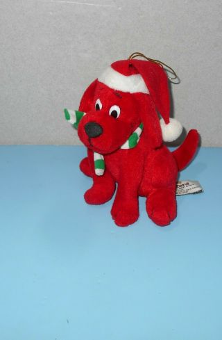 6 " Scholastic Clifford The Big Red Dog Christmas Ornament Stuffed Plush