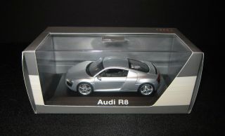 Schuco Audi R8 Model Car 1:43 Scale Audi Promotional Ice Silver