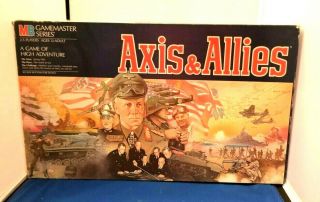 Axis & Allies Board Game Milton Bradley 1st Edition 1984 Missing 1 Red Die