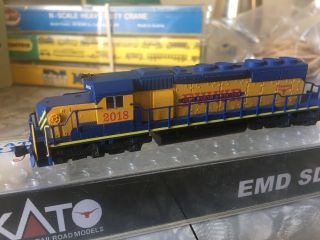 N Scale Kato 176 - 6000x Sd40 - 2 2018 Fort Worth & Western Fwwr Diesel Locomotive