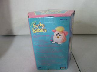 1999 Tiger Electronics Furby Babies White with Pink Ears 2