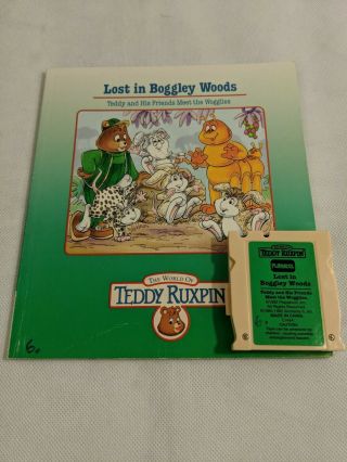 Vintage Worlds Of Wonder Teddy Ruxpin Lost In Boggley Woods Book & Tape 1992