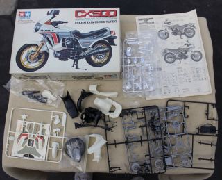 Vintage Tamiya Honda Cx500 Turbo Motorcycle 1/12 Scale Model Kit No.  1416
