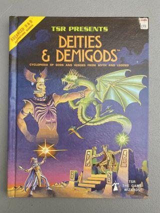 Advanced Dungeons And Dragons 1st Edition Deities & Demigods Adnd Dnd Rulebook