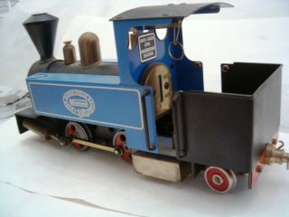 Mamod Railway Live Steam Train Locomotive 0 - 4 - 2 Blue Model With Coal Box O Gauge