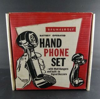 Brumberger 1950s Hand Phone 2 - Way Walkie Talkie Toy