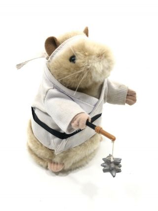 Gemmy - Dancing Hamster - Plays: " Kung Fu Fighting " - White Robe