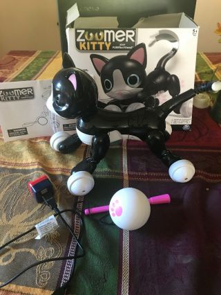 Black Zoomer Kitty Interactive Cat Pet Robot Toy Electronic Pet Animal Usb