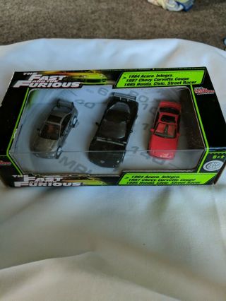 Racing Champions Fast And The Furious 3 Car Set 1/64 Scale (k)