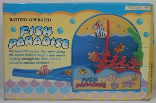 Globo Vtg 80s Bo Fish Paradise Playset Battery Operated Toy Mib But