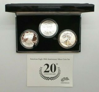 2006 American Eagle 20th Anniversary.  999 Silver Coin Set - Us Ogp - G49