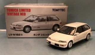 Tomytec Tomica Limited Vintage Neo Honda Civic Sir - Ii (89 Model Year) (white.