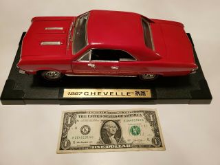 1967 Motor Max Chevrolet Chevelle Ss 396 Die Cast Metal 1:18 Scale Car