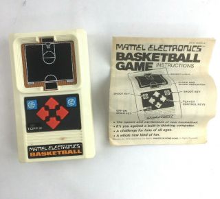 Vintage1978 Mattel Electronics Hand Held Game BASKETBALL CIB Exc 2