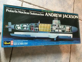 Revell Polaris Nuclear Submarine Andrew Jackson Show Off Model 1977 Asis