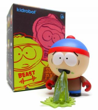 Kidrobot South Park Mini Series 2 Stan Puking 3 " Vinyl Figure Opened Blind Box