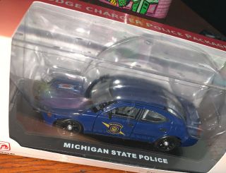 First Response Replicas 1/43 Michigan State Police 2007 Dodge Charger Blue Mib