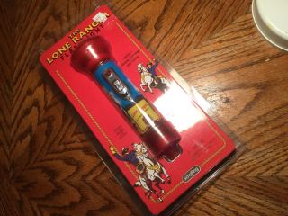 The Lone Ranger Flashlight With Signal Button,  Siren,  And Morse Code Chart