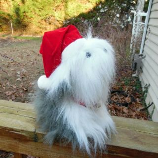Gemmy Holiday Animated Shaggy Dog Singing/howling Christmas Tree& Deck Th Halls