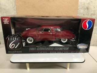 Highway 61 1951 Studebaker Champion Coupe Red 1:18 Scale Diecast Model Car 3708