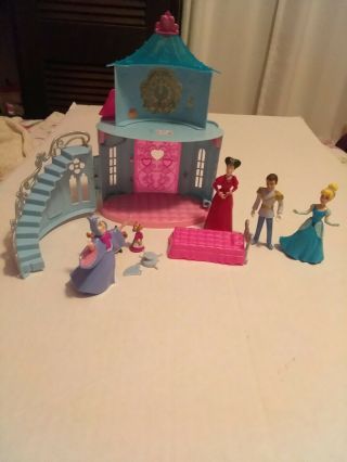 Disney Princess Little Kingdom Polly Pocket Magiclip Dolls Cinderella Playset