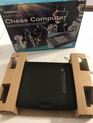 Radio Shack Portable Chess Computer 1750L W/64 Play Levels,  Tandy,  Electronic 3