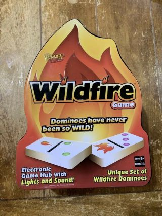 WILDFIRE DOMINOES DOMINOS Electronic Game Lights Sound Fundex Tin 2