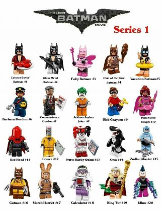 LEGO Batman Minifigures Series 1 complete set Movie Series 71017 2