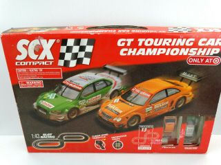 Scx Compact 1:43 Gt Touring Car Championship Slot Car Track - Complete