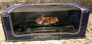 Anson Classic Die Cast 1973 Cadillac El Dorado Black Convertible 1:18 Scale