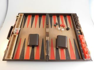 Vintage Aries Of Beverly Hills Backgammon Set Large 17 