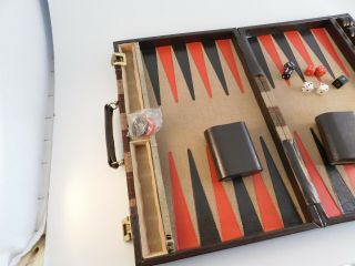 Vintage Aries Of Beverly Hills Backgammon Set Large 17 
