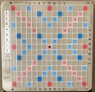 Scrabble 1982 Deluxe Turntable Rotating Board Game 100 Complete 3
