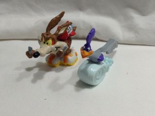 Vintage 1988 Applause Looney Tunes Road Runner & Wile E Coyote Pvc Figures