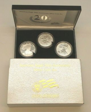 2006 American Eagle 20th Anniversary.  999 Silver Coin Set - Us Ogp - G50
