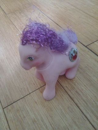 Vintage Hasbro My Little Pony 1987 Princess Dawn Ruby Pink Purple Glitter