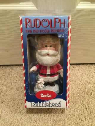 2002 Rudolph The Red Nosed Reindeer Bobble Head Santa