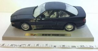 Maisto Bmw 850i Diecast Car Black Color W/base